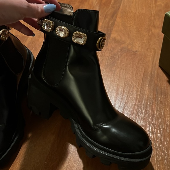 Gucci Chelsea Tripp Boots Jewel Black size 36 - Picture 11 of 15